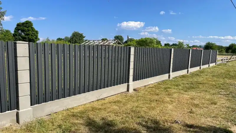 Professionally installed metal fence for a home